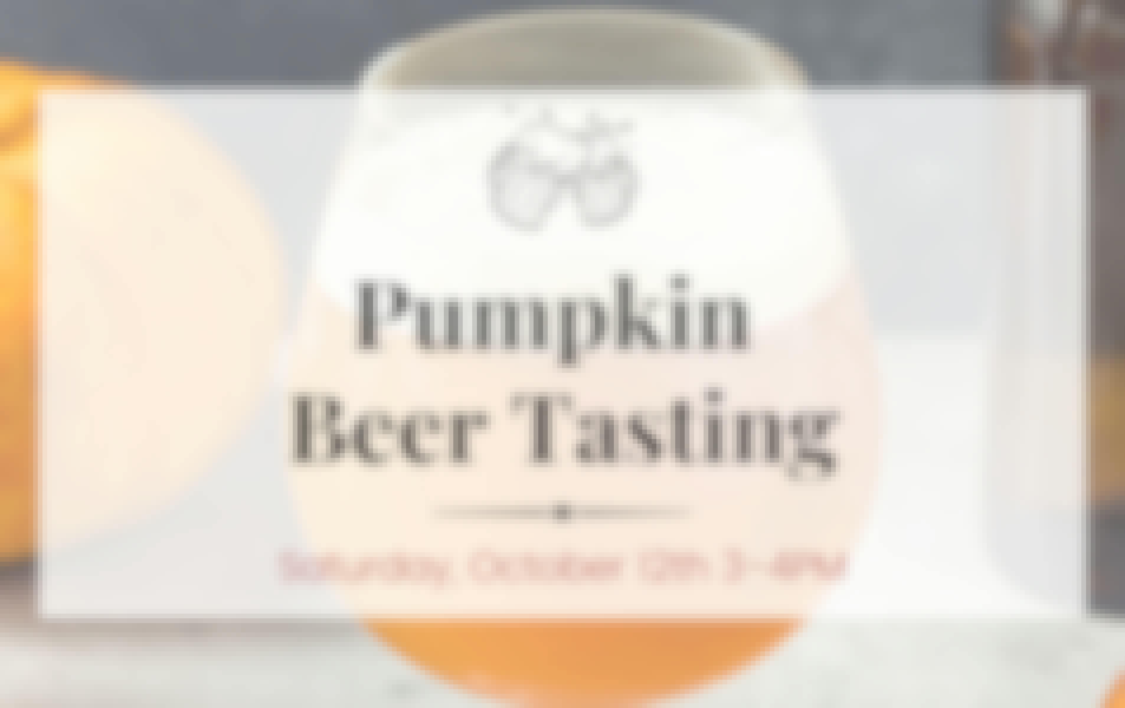Free Pumpkin Beer Tasting