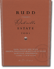 Rudd Oakville Estate Proprietary Red 2001 750ml