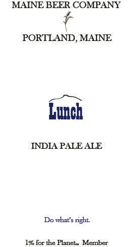 Maine Beer Company Lunch IPA 16 oz. Bottle - Petite Cellars