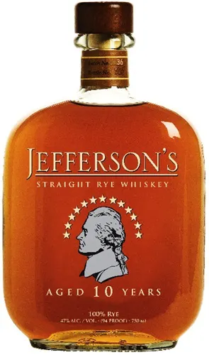 Jefferson's 10 Year Old Straight Rye Whiskey