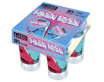Twisted Shotz Porn Star 4 pack 25ml N/A - Order Liquor Online