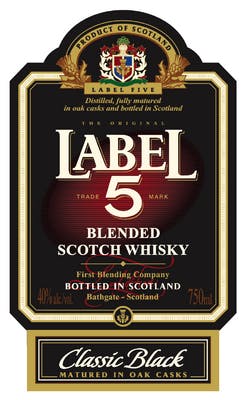 Label 5 Classic Black Blended Scotch Whisky 1 75l Buster S Liquors Wines