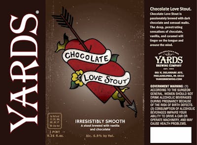 Yards Brewing Company Chocolate Love Stout 4 Pack 16 Oz Joe Canal S Discount Liquor Outlet
