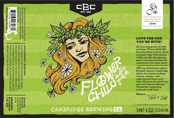 Cambridge Brewing Company Flower Child IPA 4 pack 16 oz. Can 