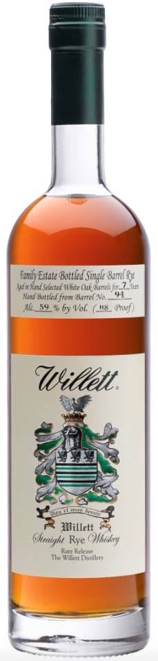 Willett Family Estate Bottled Single Barrel Rye Whiskey 7 year old 750ml -  Rye Brook Wine Spirit Shop