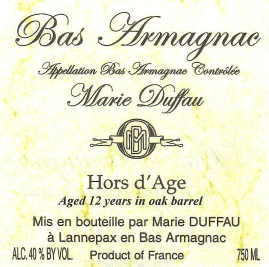 Marie Duffau Bas Armagnac Hors d'Age - Gascogne, France (750ml