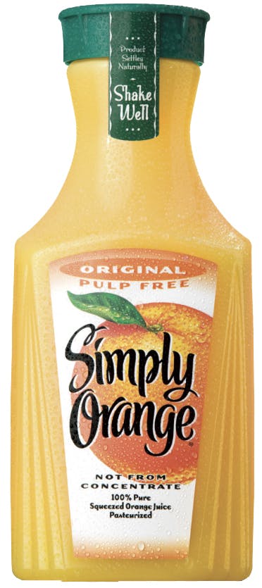Simply Orange Original Orange Juice Pulp Free 11.5oz Bottle