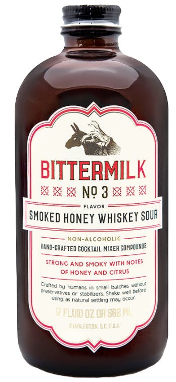 Bittermilk No.3 Smoked Honey Whiskey Sour Cocktail Mixer - 17 fl oz bottle