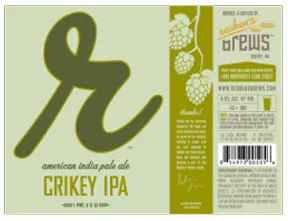 Reuben's Brews Crikey IPA 6 pack 12 oz.