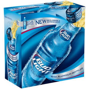 Bud Light Beer 8 pack 16 oz. Aluminum Bottle - Petite Cellars