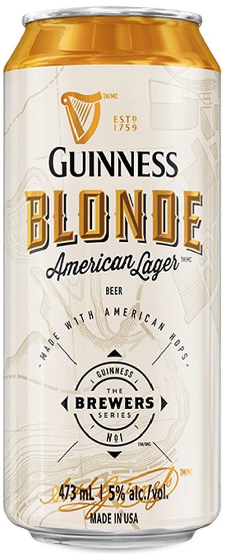 Guinness Blonde American Lager 6 pack 12 oz. Can - Petite Cellars