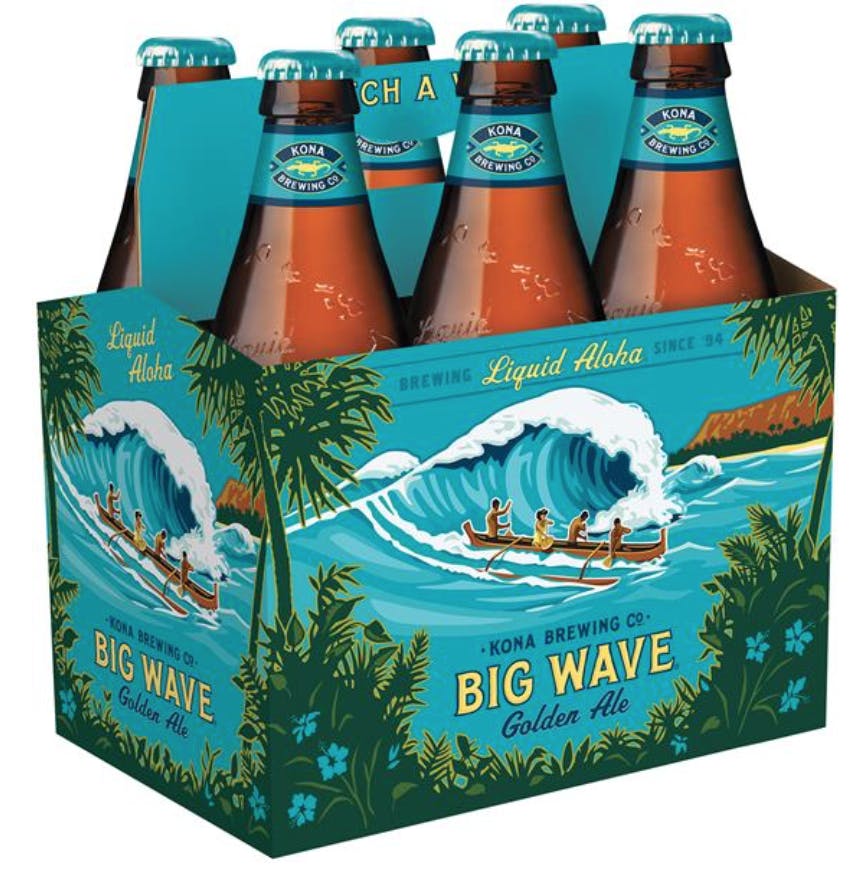 Kona Brewing Co. Big Wave Golden Ale 6 pack 12 oz. Bottle