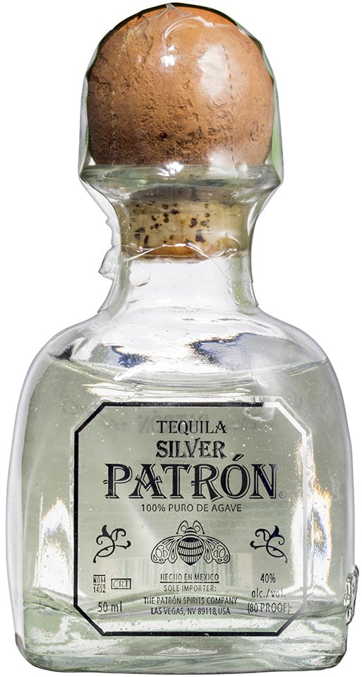 Patron Silver Tequila, 40% ABV - 50 ml Bottle 
