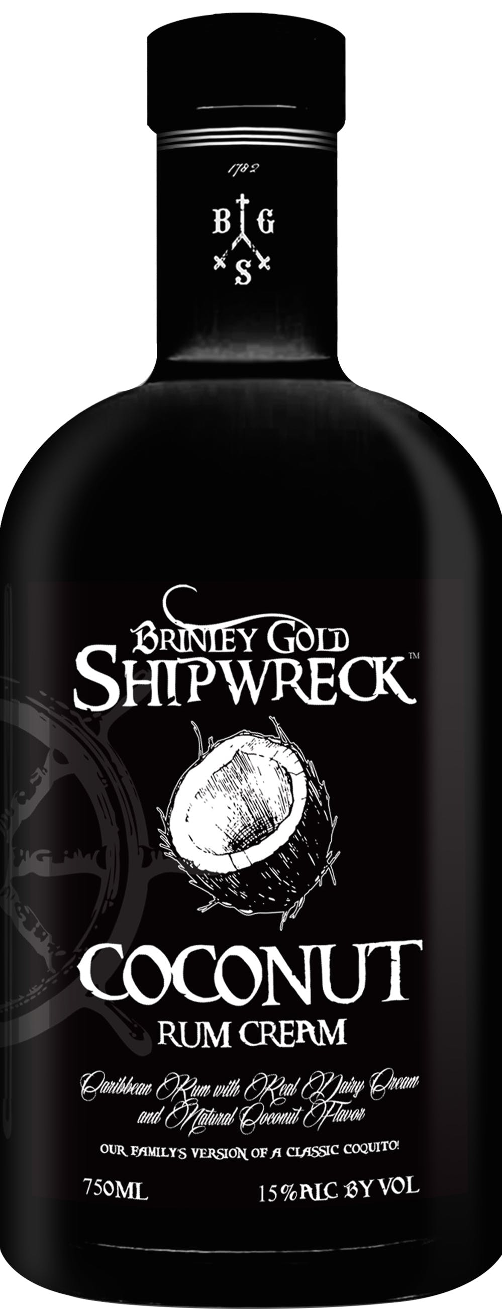 Brinley Gold Shipwreck Coconut Rum Cream 750ml Argonaut Wine & Liquor