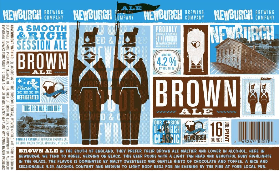 Newburgh Brewing Brown Ale 4 pack 16 oz. Can SPIRITED Wines