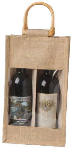 two bottle wine gift bag