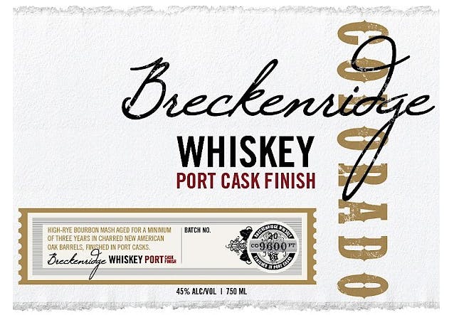 Breckenridge Whiskey Port Cask Finish - Breckenridge Distillery