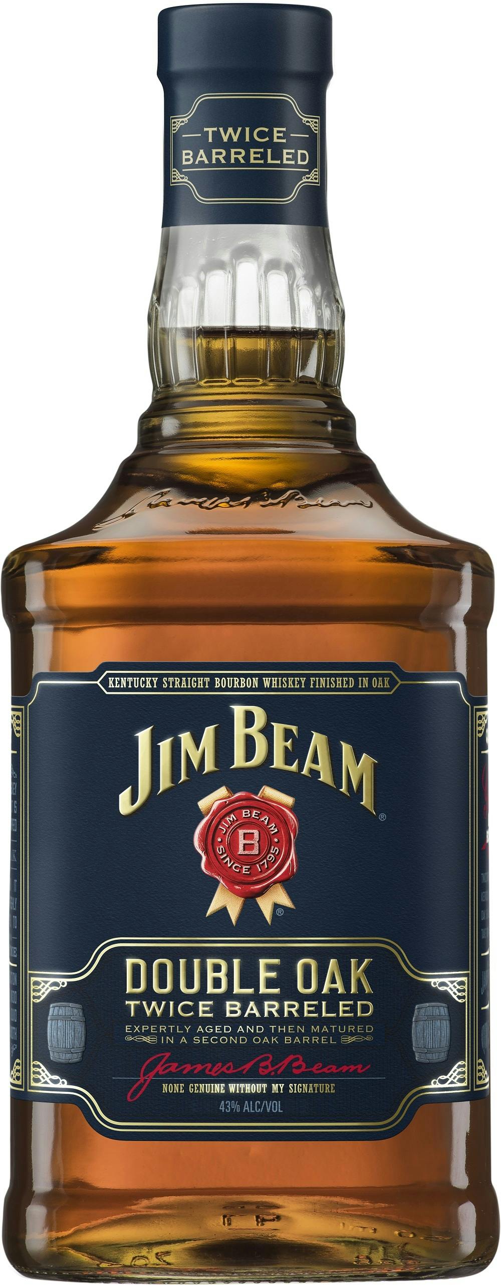Jim Bourbon Double Straight Oak Kentucky Beam Barreled - Spirits Yankee Whiskey 750ml Twice