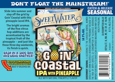 Sweetwater Brewing Company Goin Coastal Ipa With Pineapple 1 2 Barrel Keg Buster S Liquors Wines