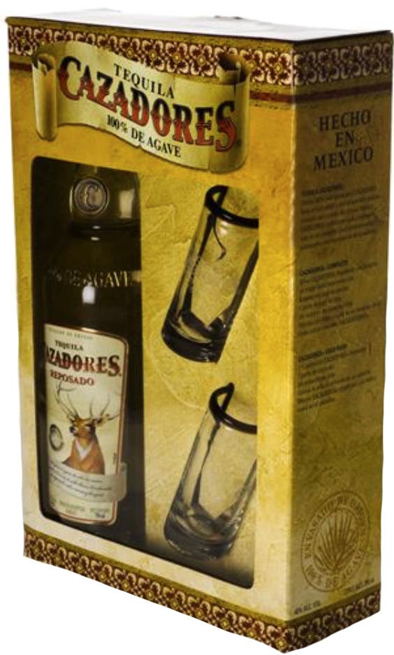 cazadores tequila with glasses