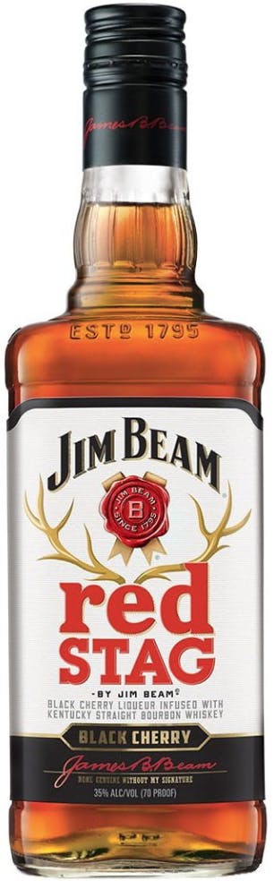 Jim Beam Red Yankee Cherry Spirits 750ml Bourbon Stag - Black