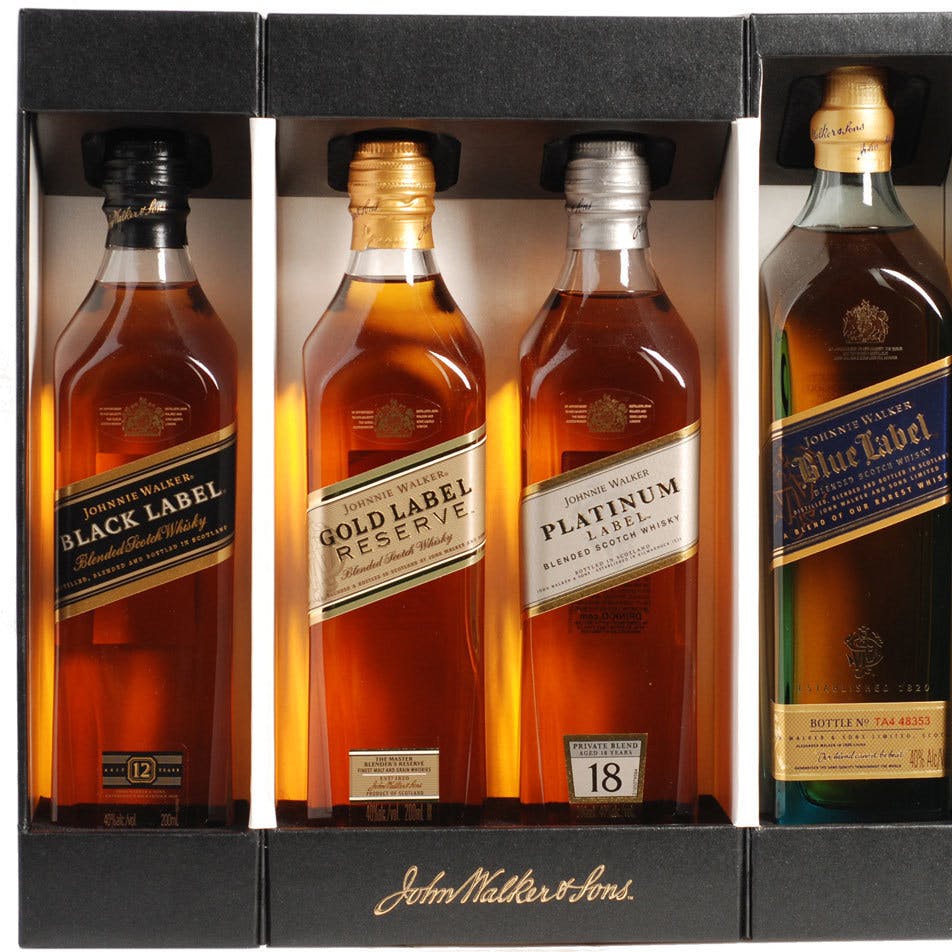 Johnnie Walker The Collection Sampler Gift Set 4 Pack 200ml Wine Liquor Warehouse Johnnie Walker The Collection Sampler Gift Set 4 Pack 200ml Wine Liquor Warehouse