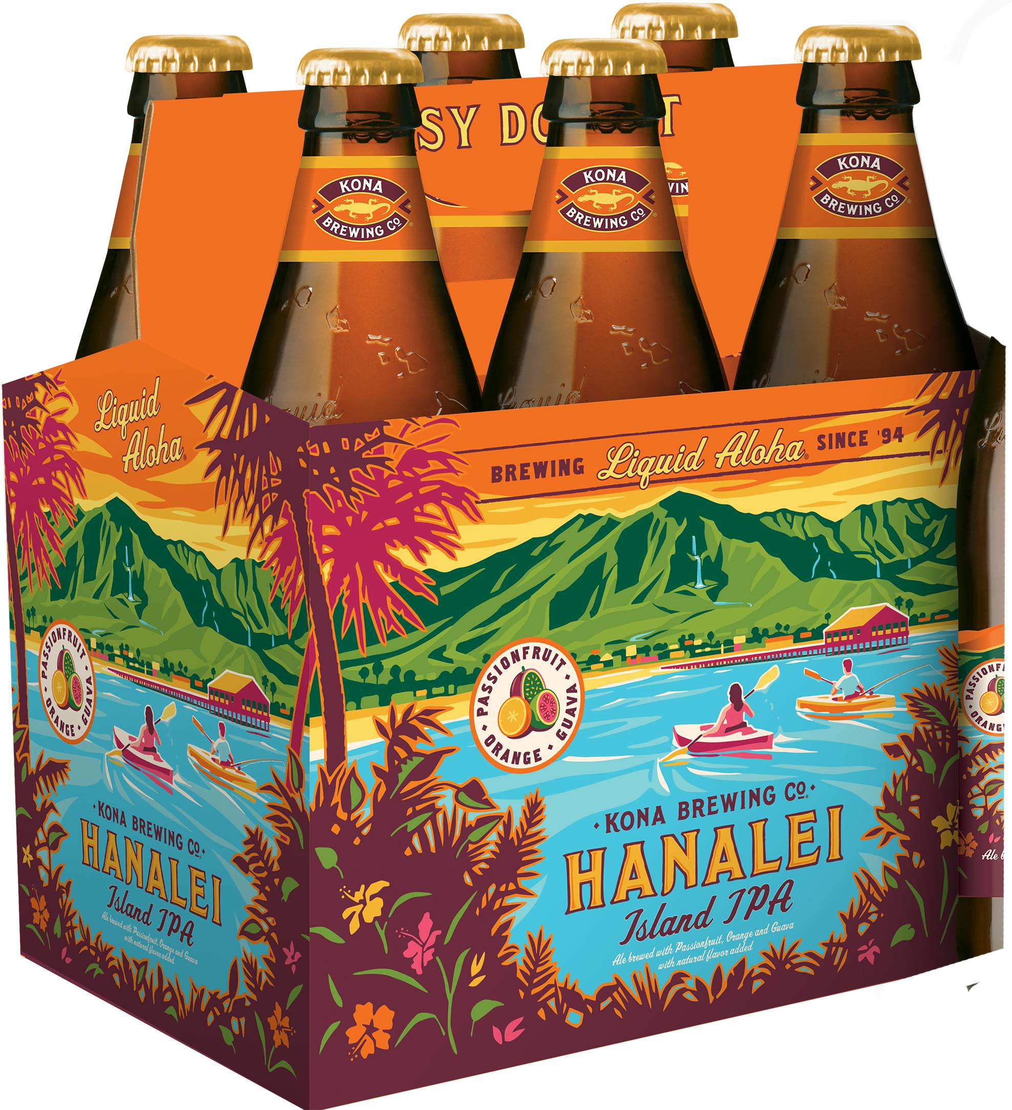 Kona Brewing Co Kona Hawaii  Hanale Island IPA Pint Beer Glass NEW