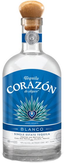 TEQUILA CORAZON DE AGAVE HEART LOGO  TEQUILA  SHOT GLASS  ABOUT 4" 