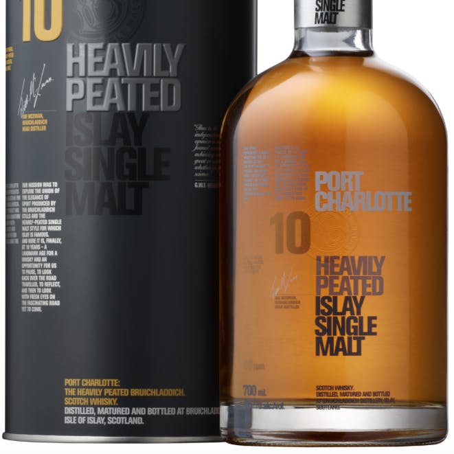 Bruichladdich Port Charlotte Heavily Peated Islay Single Malt Scotch Whisky  10 year old 750ml - Vicker's Liquors