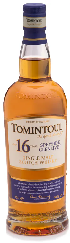 Tomintoul Single Malt Speyside Scotch Whisky 16 year old 750ml