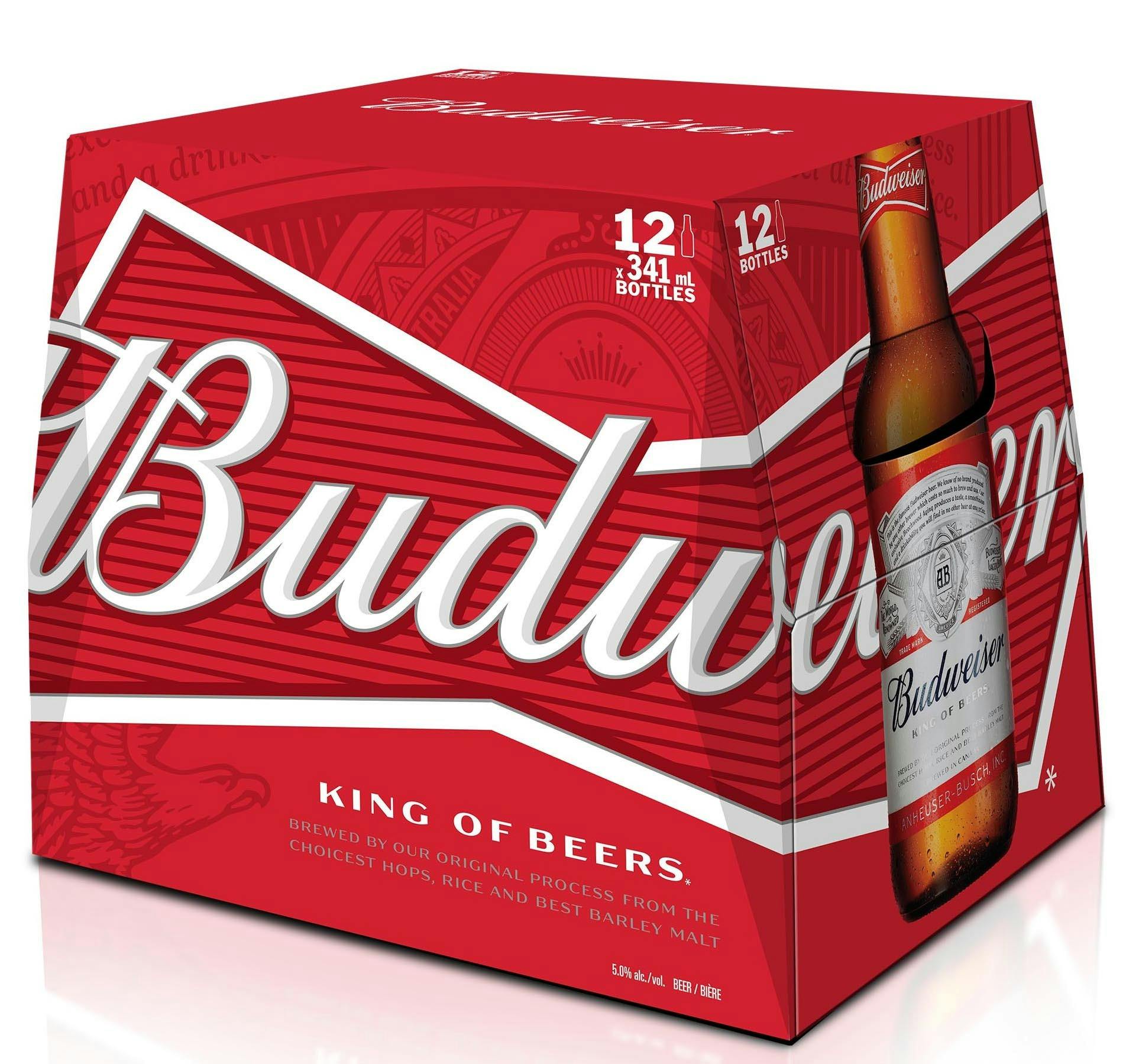 Budweiser Beer 12 pack 16 oz. Bottle Argonaut Wine & Liquor