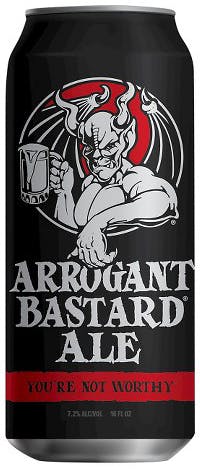 You're Not Worthy® Arrogant Bastard Ale 16 ounce Beer Can 