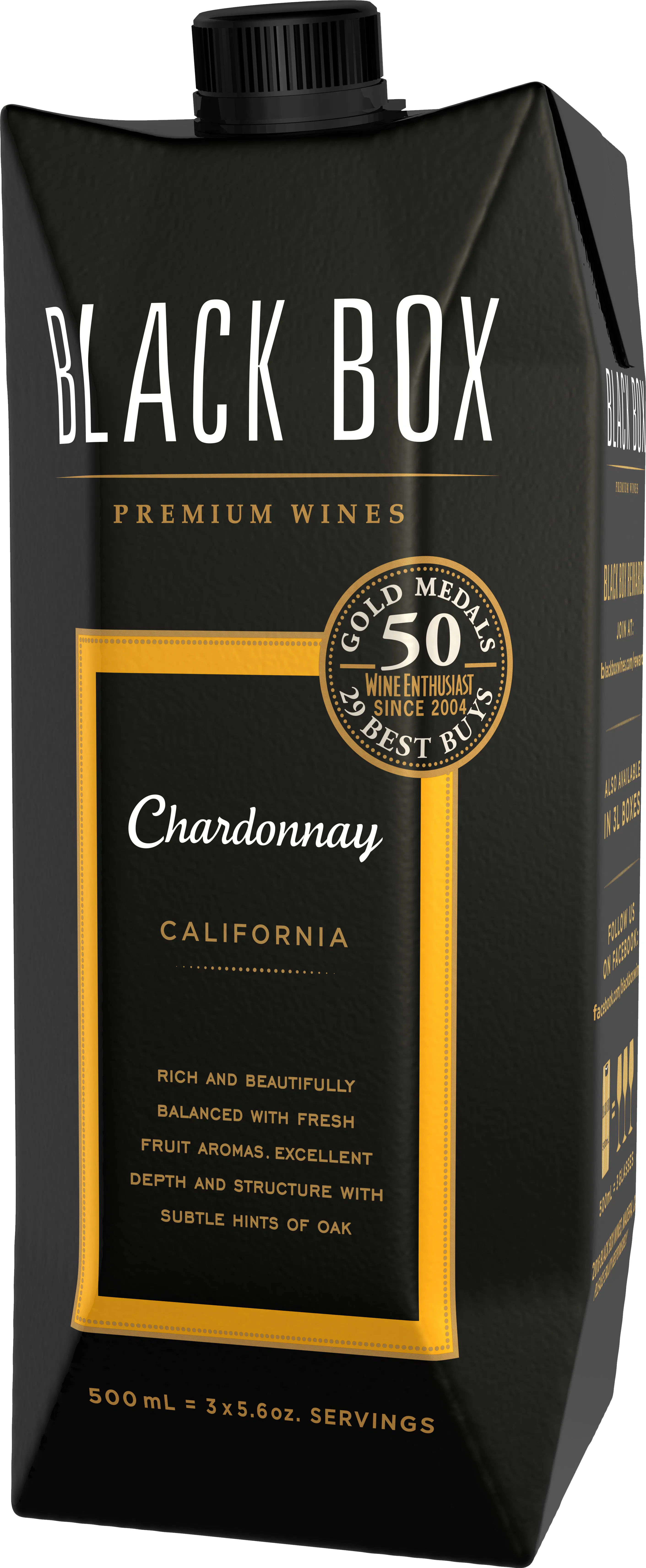 Black Box Chardonnay 500ml Tetra Pak Buster's Liquors & Wines