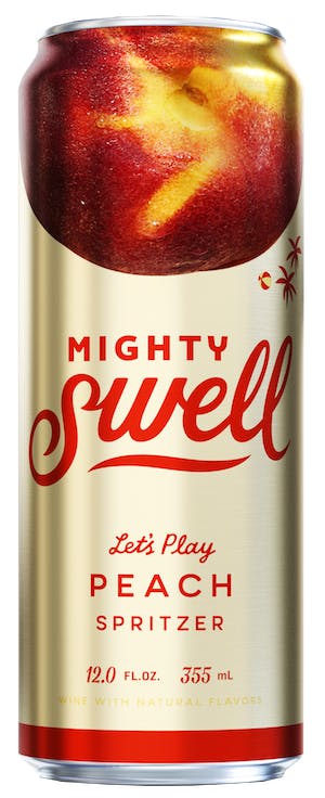 Mighty Swell Peach Spiked Spritzer 6 Pack 12 Oz Can Central Avenue Liquors