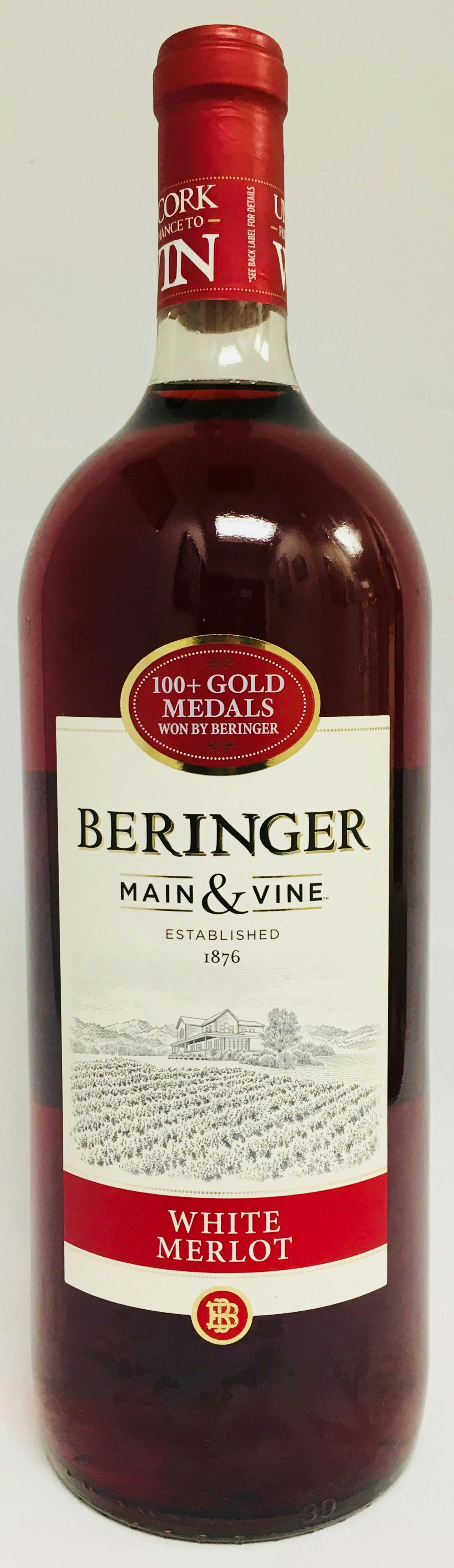 Beringer Main & Vine White Merlot 1.5L Argonaut Wine & Liquor