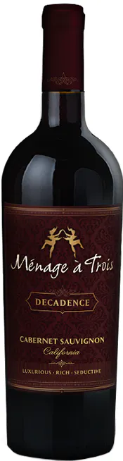 Menage a trois Cabernet Sauvignon decadence California glass 750ml (099988071416)