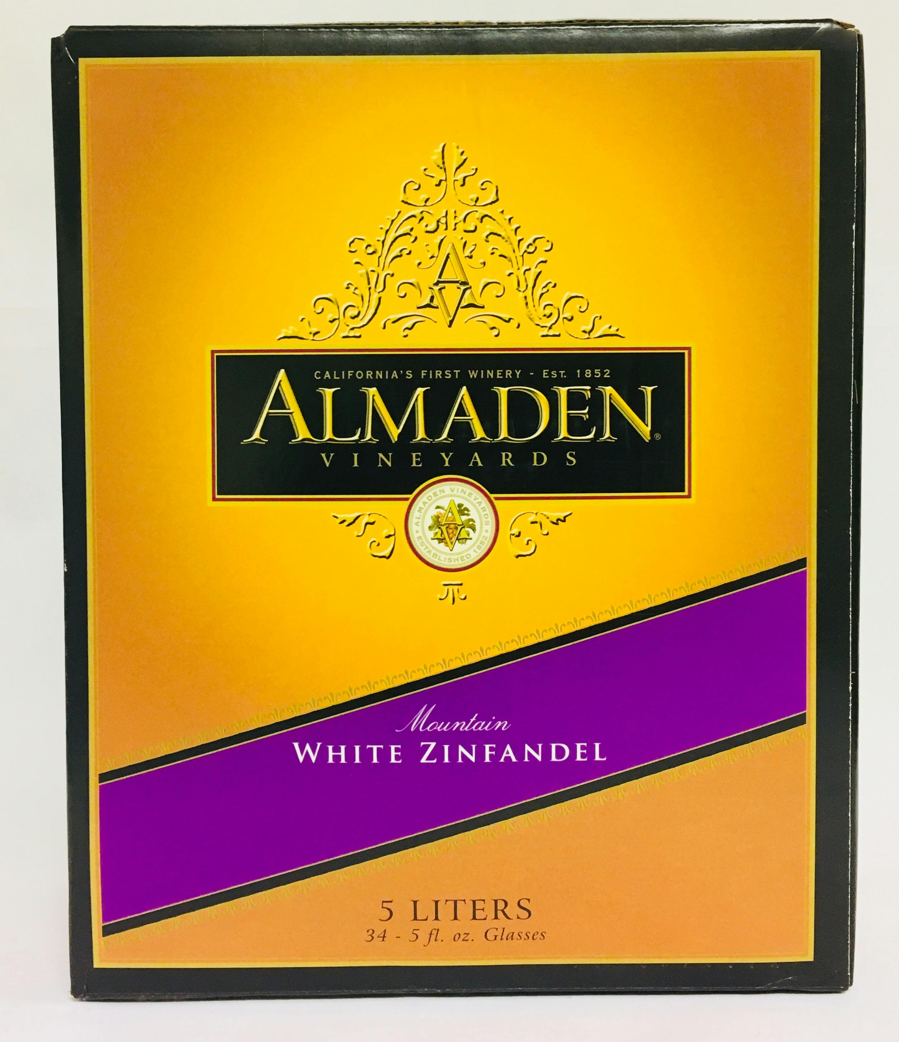 Almaden White Zinfandel 5L Box Argonaut Wine & Liquor