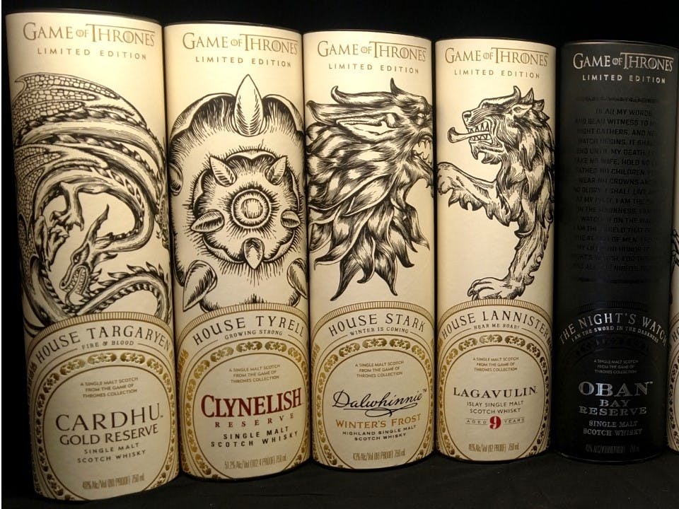 The Game of Thrones Whisky Collection Complete 9 Bottle Collection 9 pack  750ml