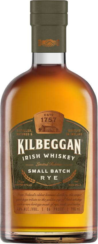 Kilbeggan Small Batch Rye Irish - Liquor Whiskey Wine 750ml Argonaut 