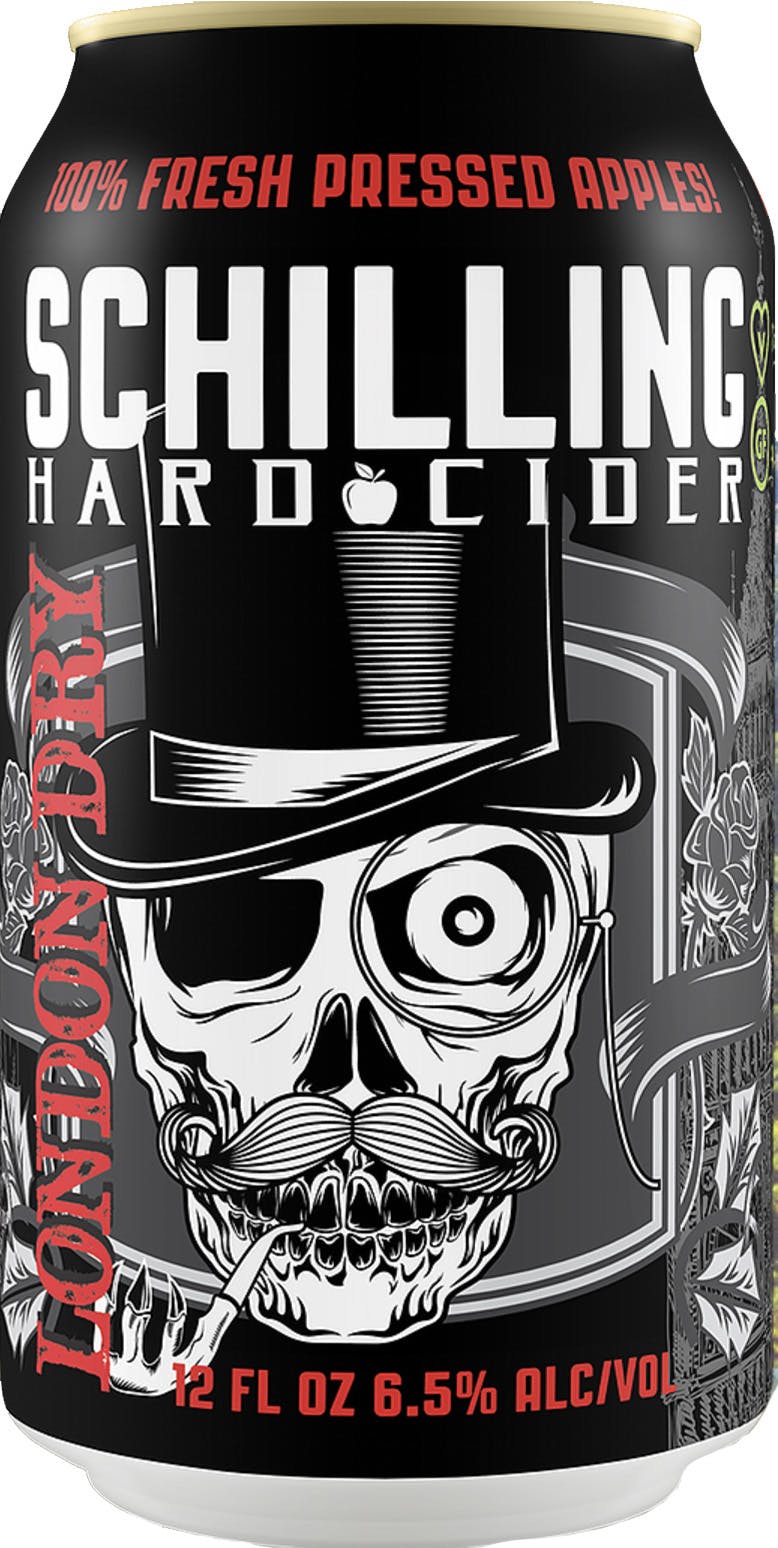 Schilling Hard Cider London Dry English Style Cider 6 pack 12 oz. Can
