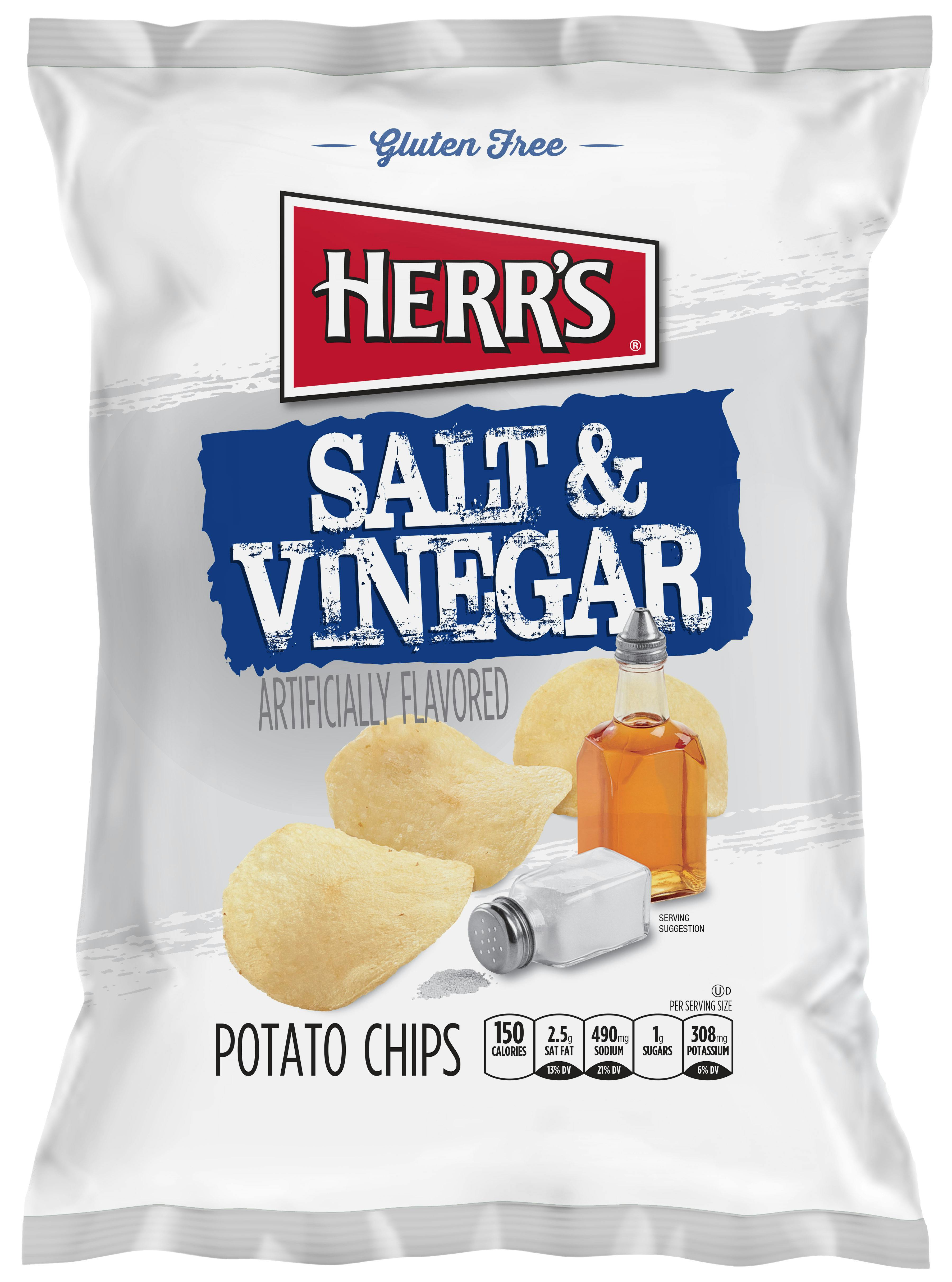 Herr's Salt And Vinegar Chips 8 oz. Central Avenue Liquors