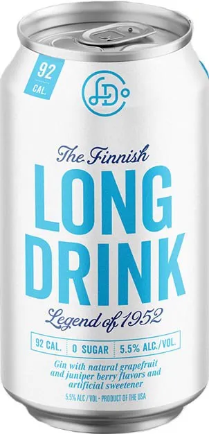 The Long Drink Company The Finnish Long Drink Gin Cocktail Zero Sugar 12 oz