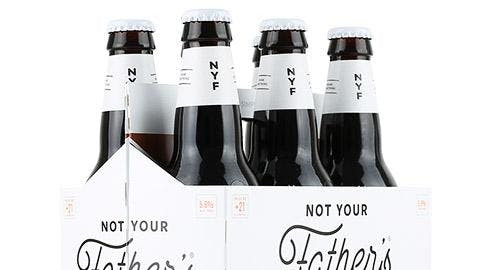 Small Town Brewing Not Your Father's Root Beer 6 pack 12 oz. Glass Bottle