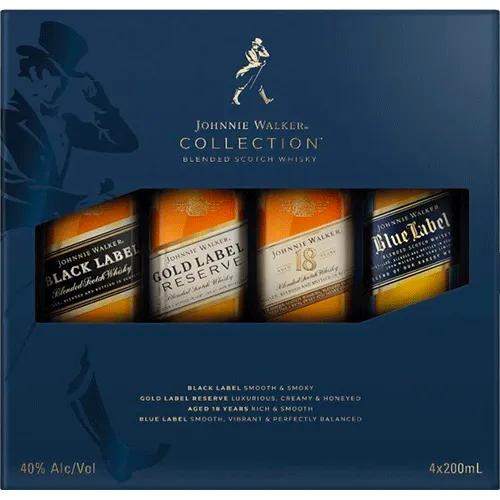 Johnnie Walker The Collection Sampler Gift Set 4 pack 200ml Johnnie Walker The Collection Sampler Gift Set 4 pack 200ml