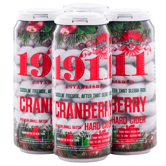 1911 Spirits Cranberry Hard Cider 4 pack 12 oz. Bottle SPIRITED Wines