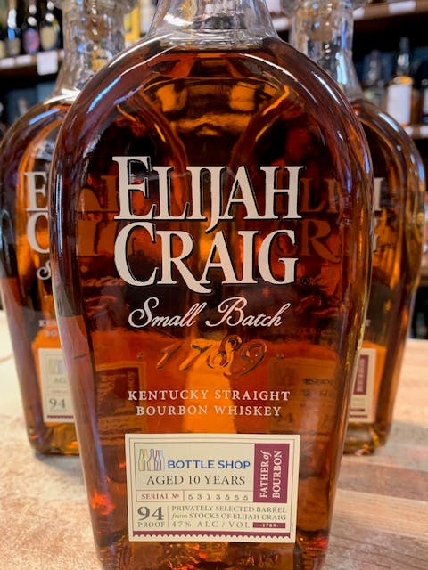 Elijah Craig Single Barrel Bourbon Bottle Shop Exclusive 10 Year