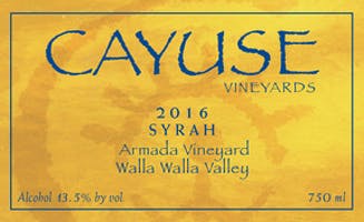 Cayuse Armada Vineyard Syrah 2016 750ml Bottle Shop of Spring Lake