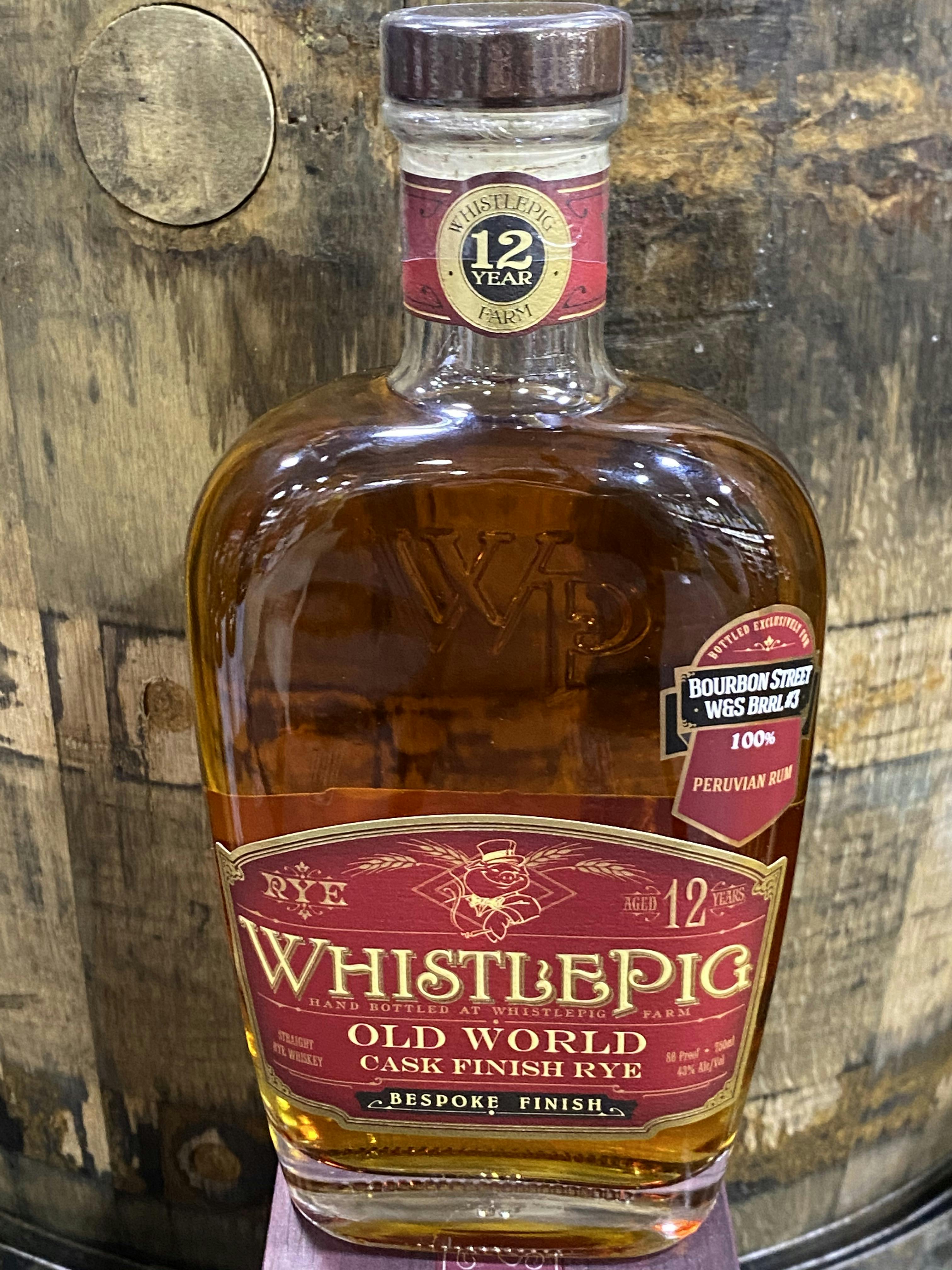 Whistlepig Bsws Store Pick Rye Aged In Peruvian Rum Bourbon Street Wine Spirits