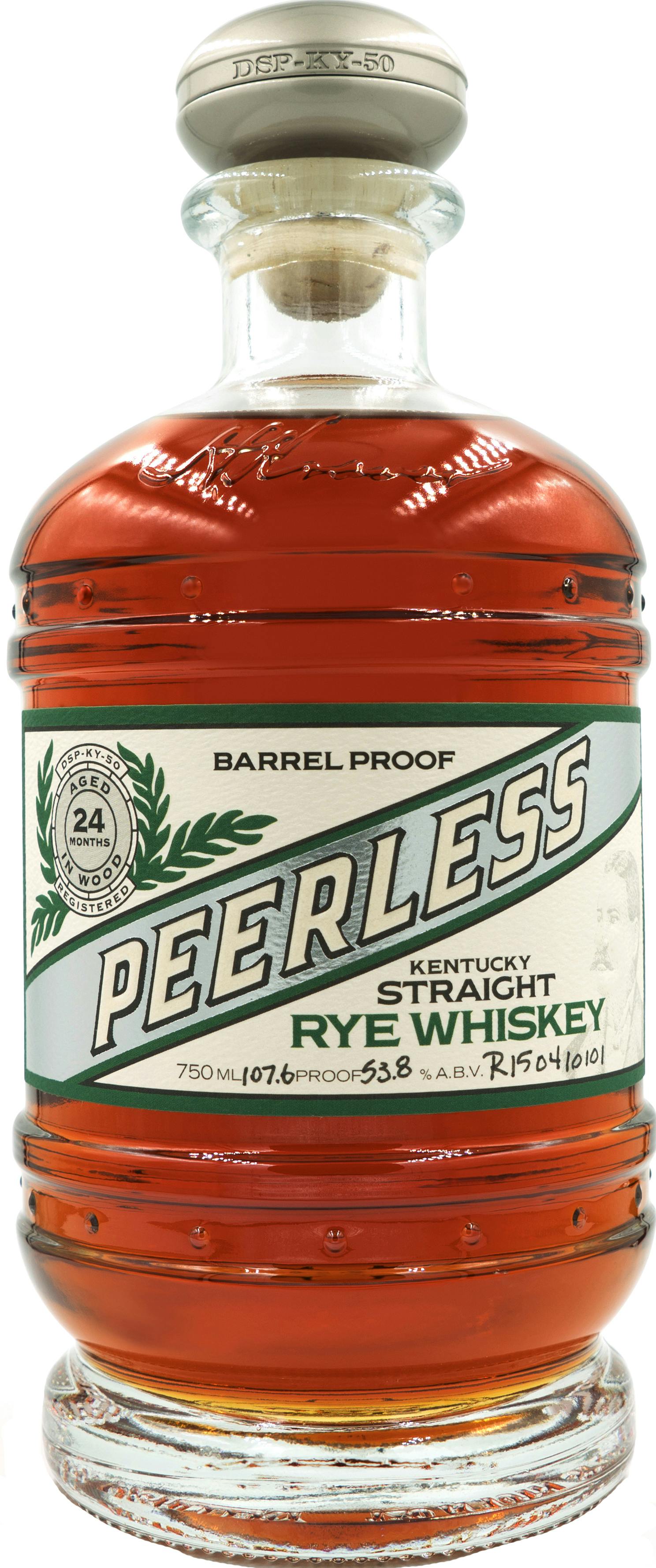 Kentucky Peerless Distilling Barrel Proof Kentucky Straight Rye 2 year ...