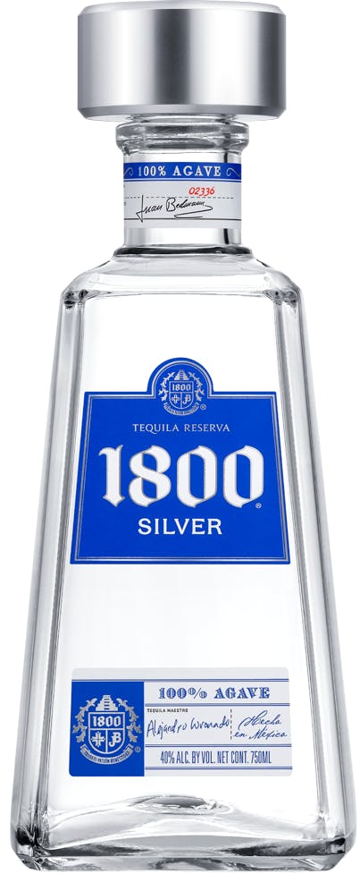 Details about   1 EMPTY TEQUILA RESERVA 1800 SILVER TEQUILA BOTTLE W/ CAP 1.75 L VERY NICE 